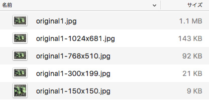 ワードプレスのアップロード画像のサイズ